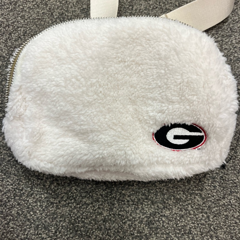 Georgia Bulldogs Sherpa White Crossbody Bag